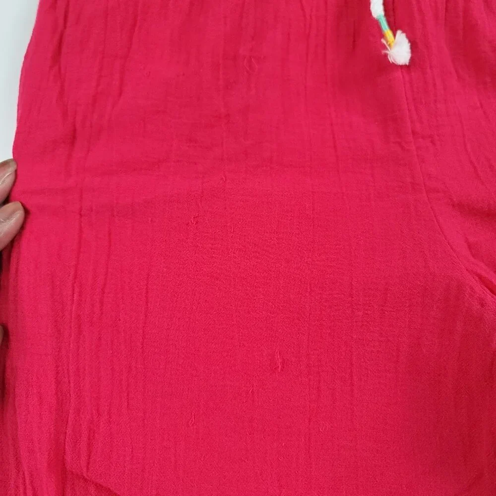 Polo Ralph Lauren Girls Gauze Pant Size 7 Wide Leg Pull On Summer